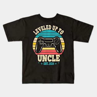 Leveled Up To Uncle 2024 Soon To Be  Video Gamer Uncle Kids T-Shirt